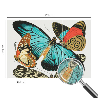 Selbstklebende Fototapete Bunte Schmetterlinge