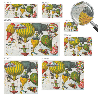 Selbstklebende Fototapete fürs Wohnzimmer Ballonfahrt