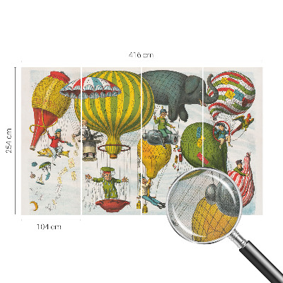 Selbstklebende Fototapete fürs Wohnzimmer Ballonfahrt