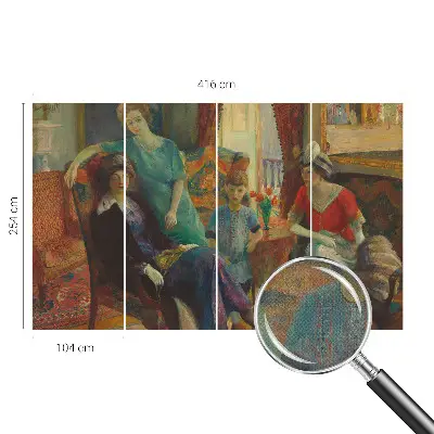 Fototapete in 3D-Optik mit klassischer Eleganz