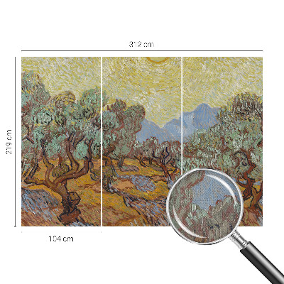 Moderne Fototapete nach Maß Olivenbäume