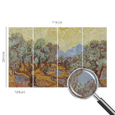 Moderne Fototapete nach Maß Olivenbäume