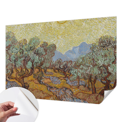 Moderne Fototapete nach Maß Olivenbäume