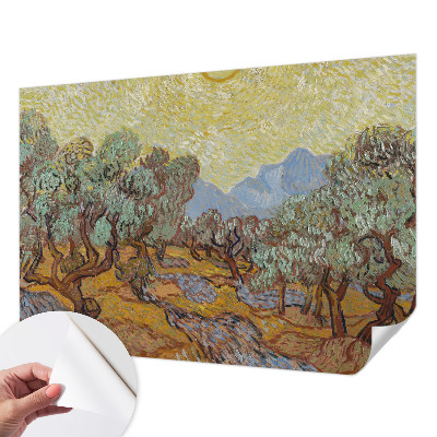 Moderne Fototapete nach Maß Olivenbäume