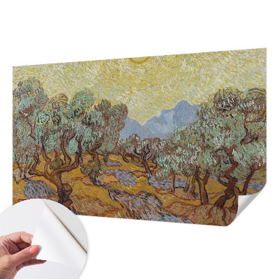 Moderne Fototapete nach Maß Olivenbäume