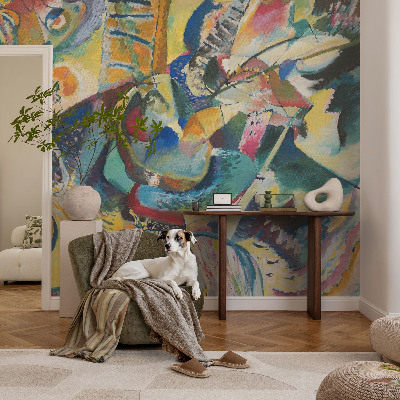 Selbstklebende Fototapete fürs Wohnzimmer mit farbenfrohem abstraktem Motiv