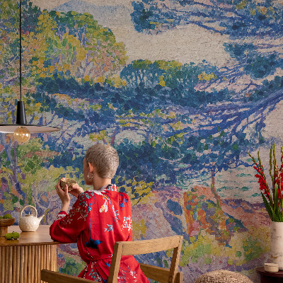 Selbstklebende Fototapete fürs Kinderzimmer mit impressionistischer Landschaft