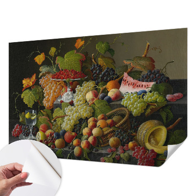 Fototapete in 3D-Optik mit Fruchtmotiv