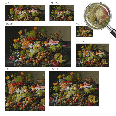 Fototapete in 3D-Optik mit Fruchtmotiv