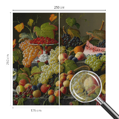 Fototapete in 3D-Optik mit Fruchtmotiv