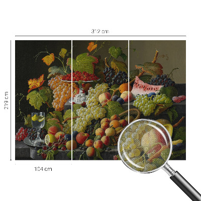 Fototapete in 3D-Optik mit Fruchtmotiv