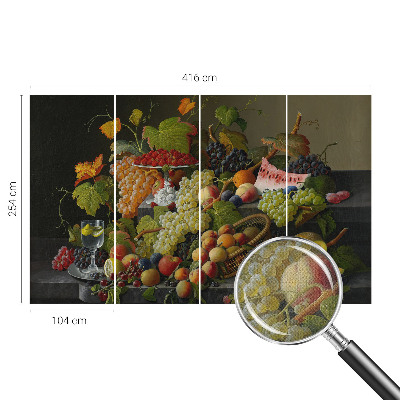 Fototapete in 3D-Optik mit Fruchtmotiv
