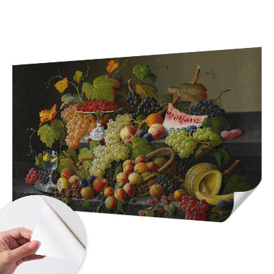 Fototapete in 3D-Optik mit Fruchtmotiv