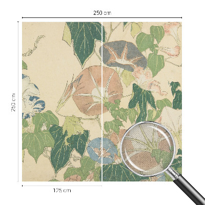 79D-Fototapete fürs Wohnzimmer mit floralem Design