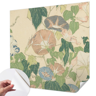 79D-Fototapete fürs Wohnzimmer mit floralem Design