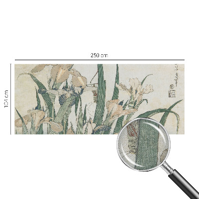 79D-Fototapete fürs Schlafzimmer Zarte Schwertlilien