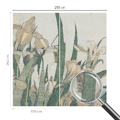 79D-Fototapete fürs Schlafzimmer Zarte Schwertlilien