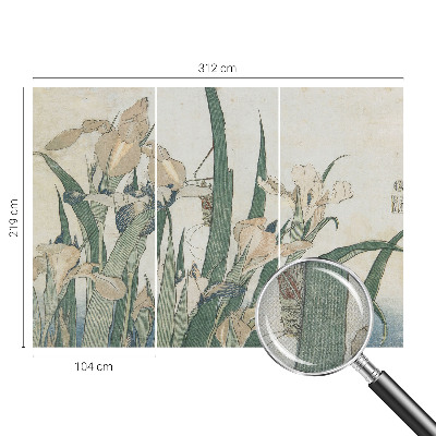 79D-Fototapete fürs Schlafzimmer Zarte Schwertlilien