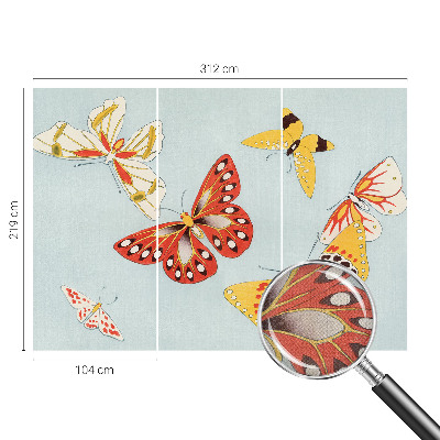 Motivtapete fürs Wohnzimmer Künstlerische Schmetterlinge