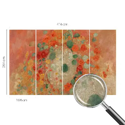 Motivtapete nach Maß mit abstraktem Blumenmotiv