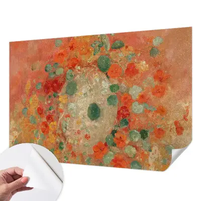 Motivtapete nach Maß mit abstraktem Blumenmotiv