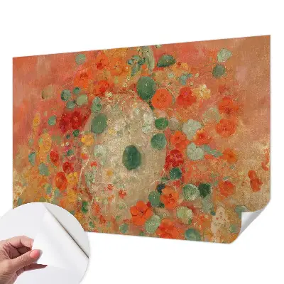Motivtapete nach Maß mit abstraktem Blumenmotiv