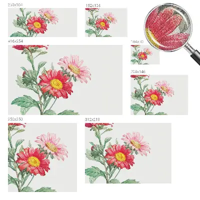Moderne Fototapete nach Maß mit zarten Blüten