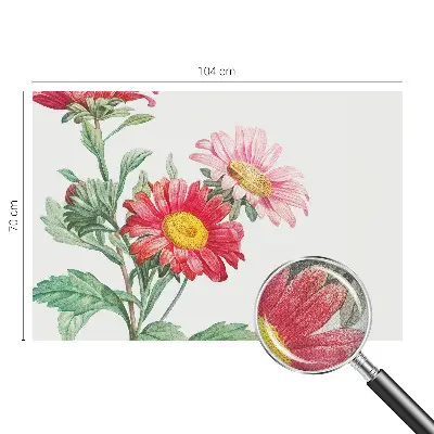 Moderne Fototapete nach Maß mit zarten Blüten