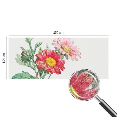 Moderne Fototapete nach Maß mit zarten Blüten
