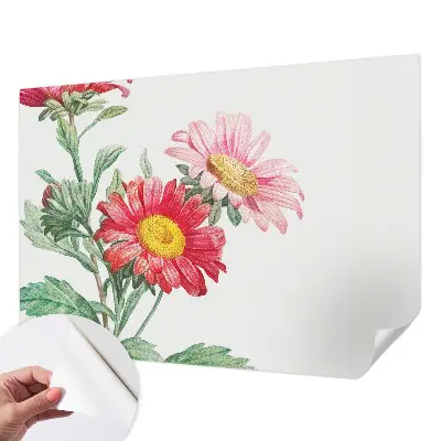 Moderne Fototapete nach Maß mit zarten Blüten