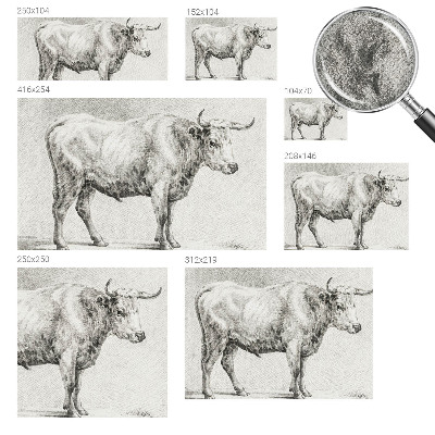 Selbstklebende Fototapete fürs Wohnzimmer mit Bullenstift-Motiv