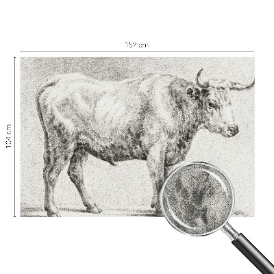 Selbstklebende Fototapete fürs Wohnzimmer mit Bullenstift-Motiv