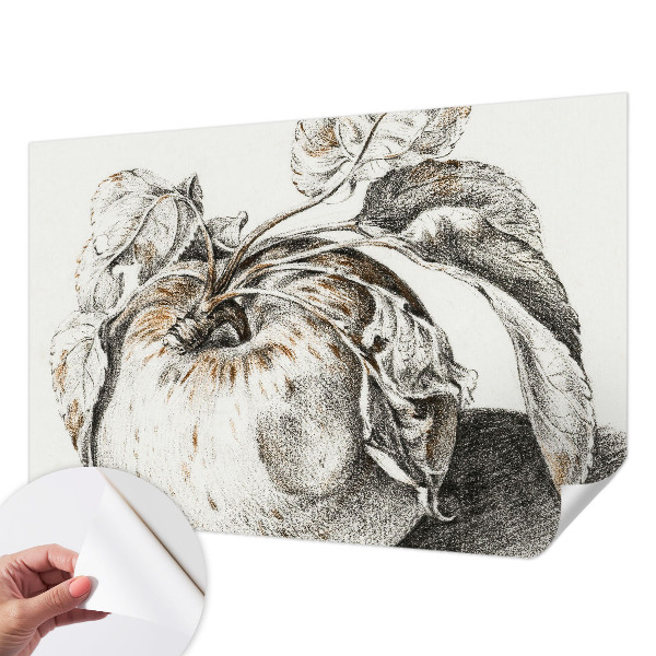 Selbstklebende Fototapete fürs Schlafzimmer Apfelblätter