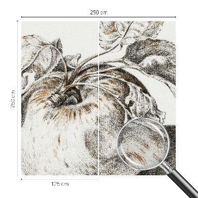 Selbstklebende Fototapete fürs Schlafzimmer Apfelblätter