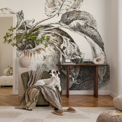 Selbstklebende Fototapete fürs Schlafzimmer Apfelblätter