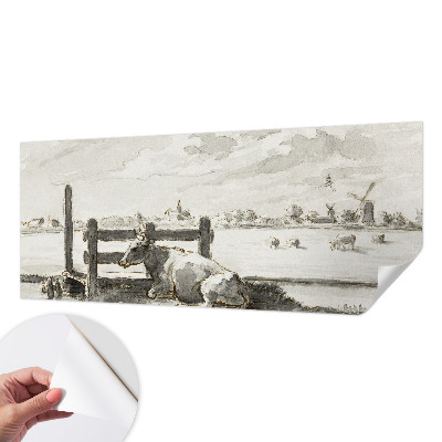 Selbstklebende Fototapete fürs Schlafzimmer mit einem Motiv ländlicher Idylle