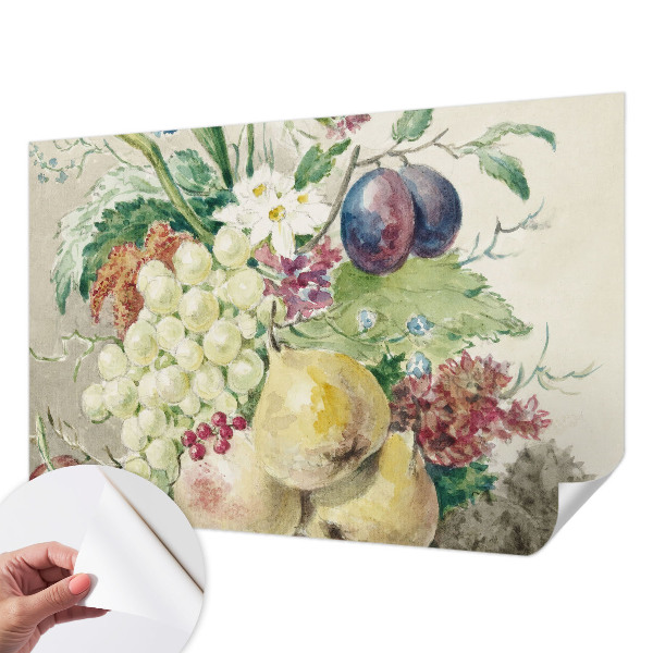 Selbstklebende Fototapete fürs Kinderzimmer Blüten und Früchte