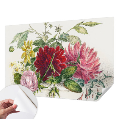 81D-Fototapete fürs Schlafzimmer mit Motiv eines Blumenstraußes
