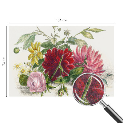 81D-Fototapete fürs Schlafzimmer mit Motiv eines Blumenstraußes