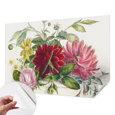81D-Fototapete fürs Schlafzimmer mit Motiv eines Blumenstraußes
