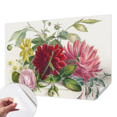 81D-Fototapete fürs Schlafzimmer mit Motiv eines Blumenstraußes