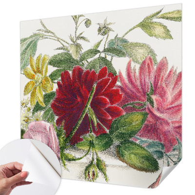 81D-Fototapete fürs Schlafzimmer mit Motiv eines Blumenstraußes
