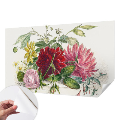 81D-Fototapete fürs Schlafzimmer mit Motiv eines Blumenstraußes