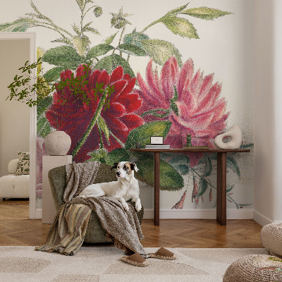 81D-Fototapete fürs Schlafzimmer mit Motiv eines Blumenstraußes