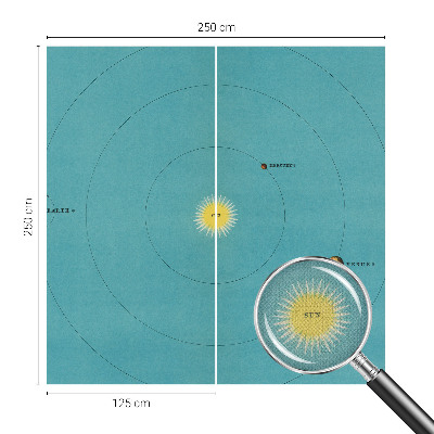 Moderne Fototapete nach Maß mit Motiv eines kosmischen Systems