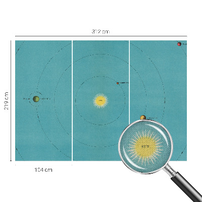 Moderne Fototapete nach Maß mit Motiv eines kosmischen Systems