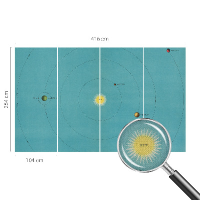 Moderne Fototapete nach Maß mit Motiv eines kosmischen Systems