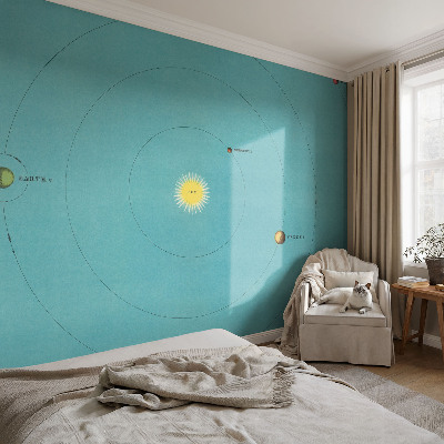 Moderne Fototapete nach Maß mit Motiv eines kosmischen Systems