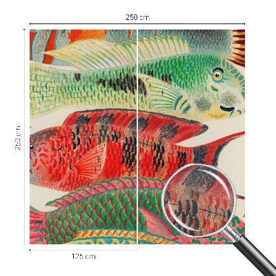 Selbstklebende Fototapete mit Motiv exotischer Fische