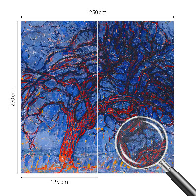 82D-Fototapete fürs Schlafzimmer Flammenbaum